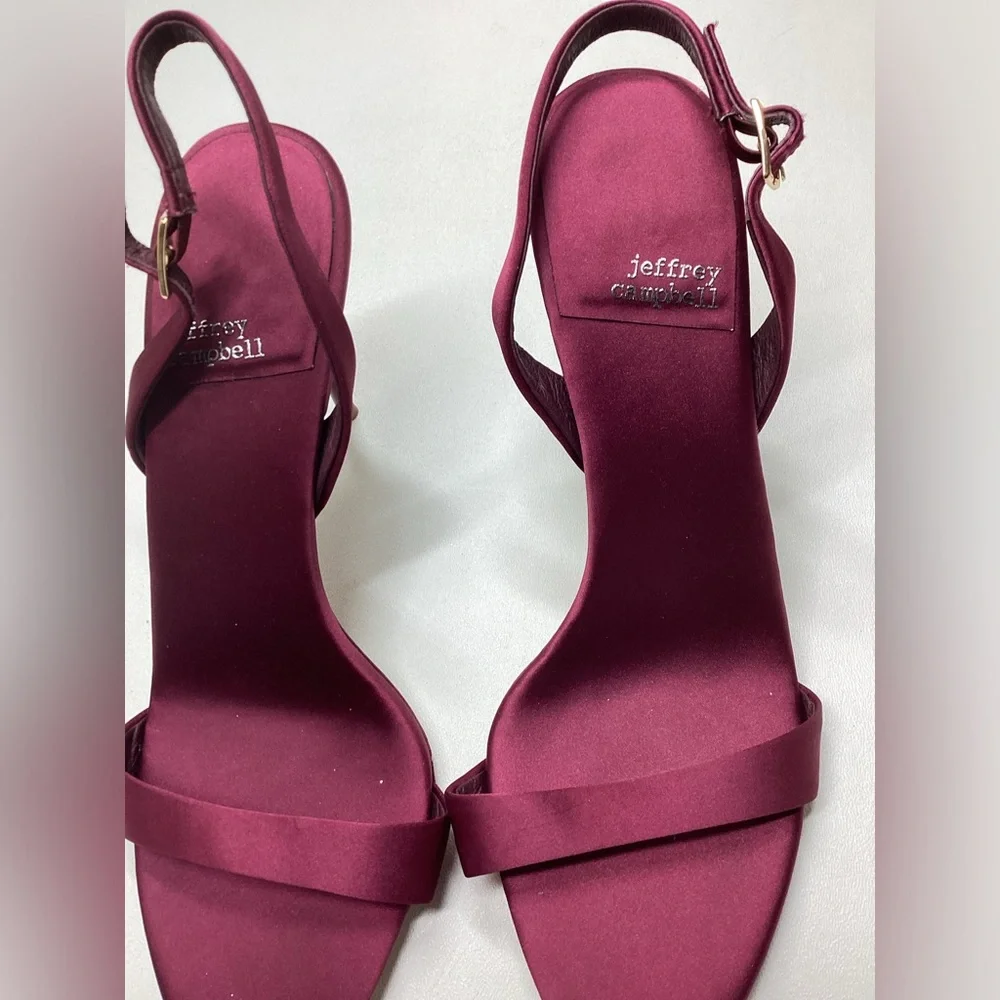 JEFFREY CAMPBELL Go-getter Sandal In Fuchsia Satin Size 9 - Picture 5 of 13